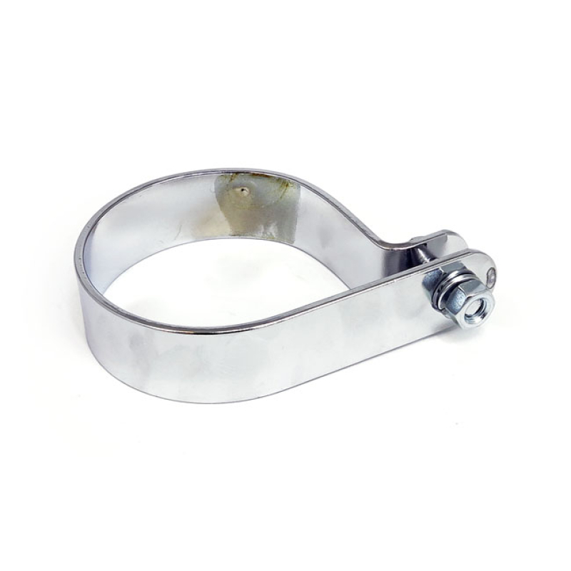 PAUGHCO, MUFFLER P-CLAMP 3" CHROME CHROME PLATED STEEL. 3" (7.6CM) INS 980426