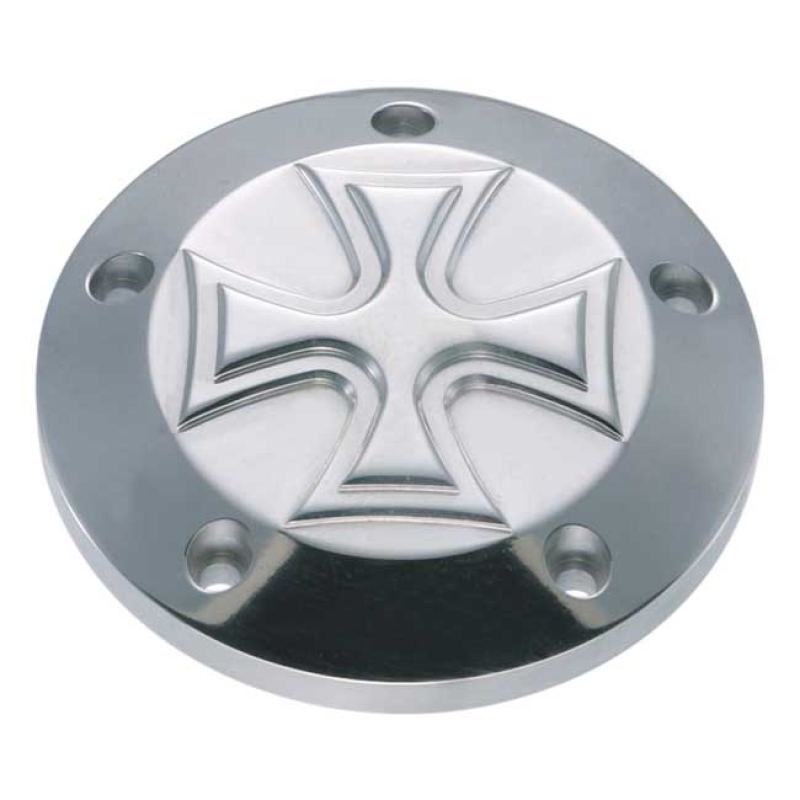 HKC POINT COVER 5-HOLE. MALTESE CROSS, POLISHED POLISHED ALUMINUM. A 982041