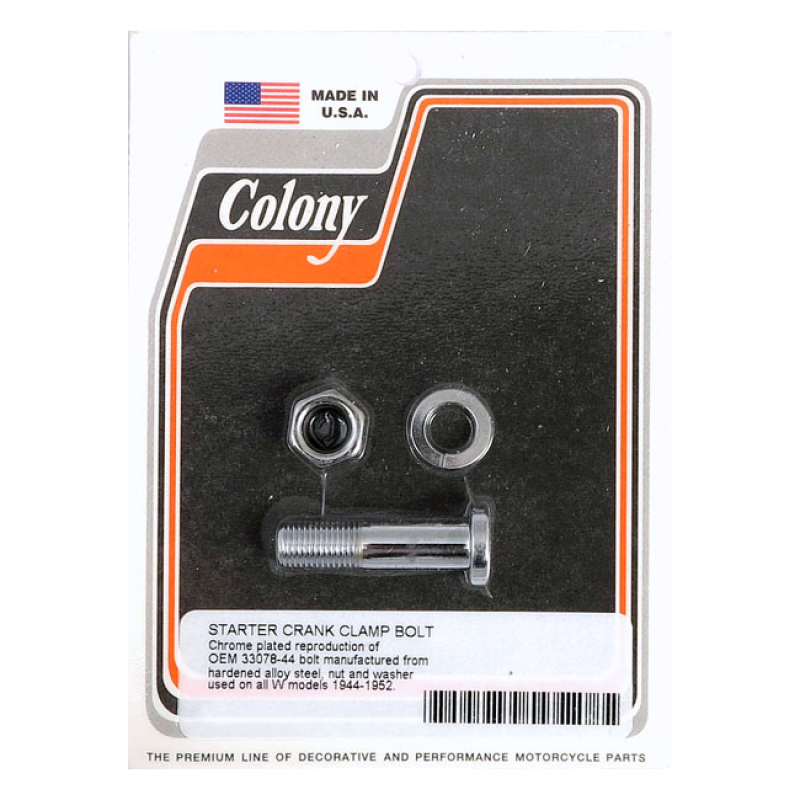 COLONY KICKSTARTER ARM BOLT KIT CHROME; FORGED STEEL 989116