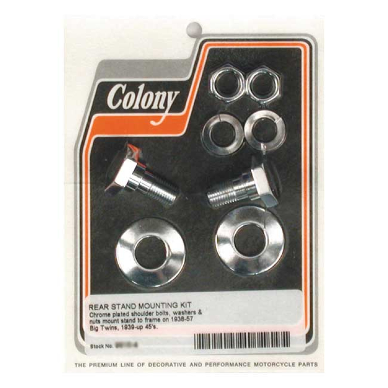 COLONY, REAR STAND MOUNT KIT. CHROME ACCURATE REPRODUCTION OF THE OEM 989965