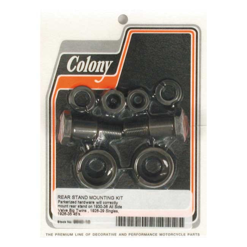 COLONY, REAR STAND MOUNT KIT. BLACK BLACK PARKERIZED FINISH. ACCURATE 989966