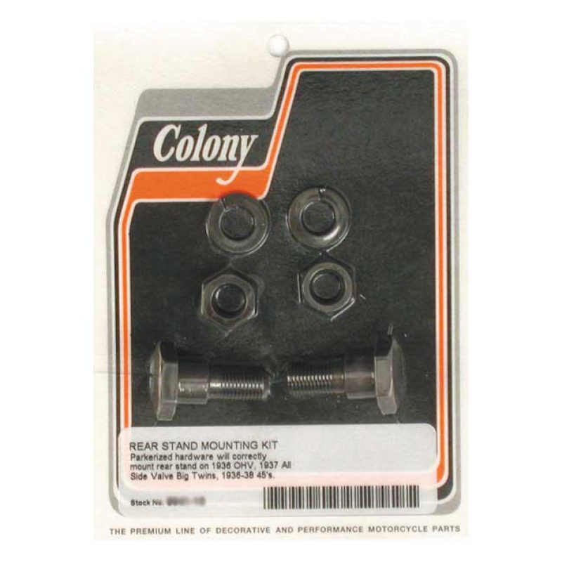 COLONY, REAR STAND MOUNT KIT. BLACK BLACK PARKERIZED FINISH. ACCURATE 989967
