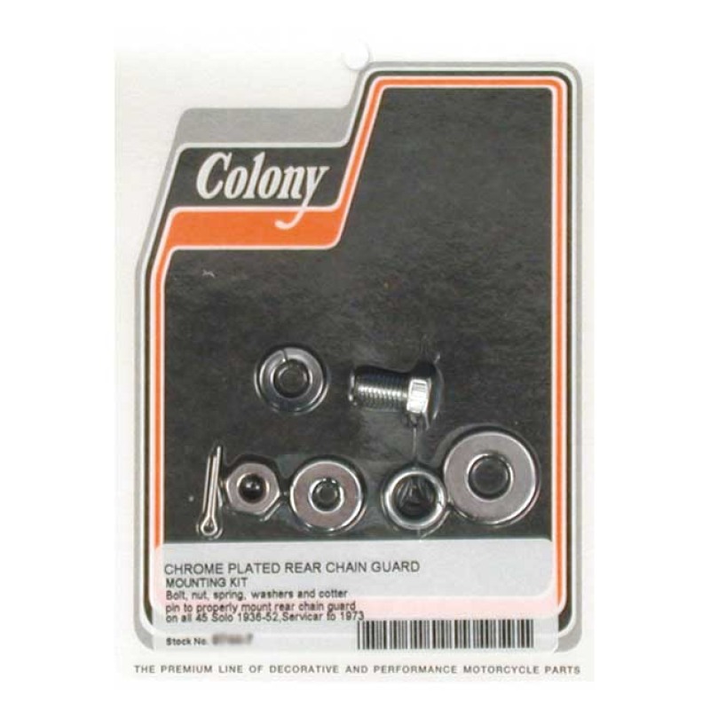 COLONY 45CI REAR CHAINGUARD MOUNT KIT CHROME 990132